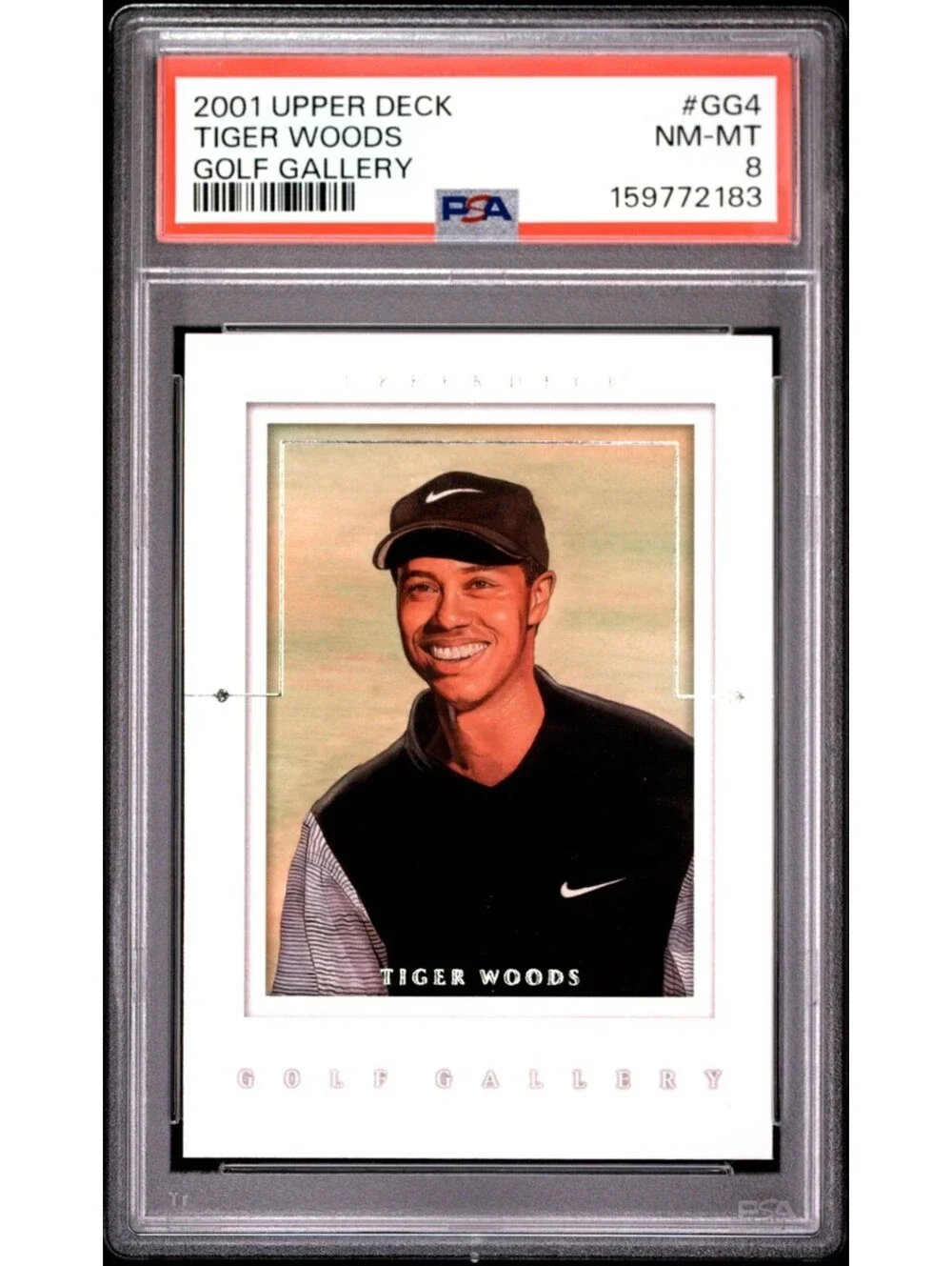 2001 Upper Deck Tiger Woods Gallery #GG4 PSA 8
